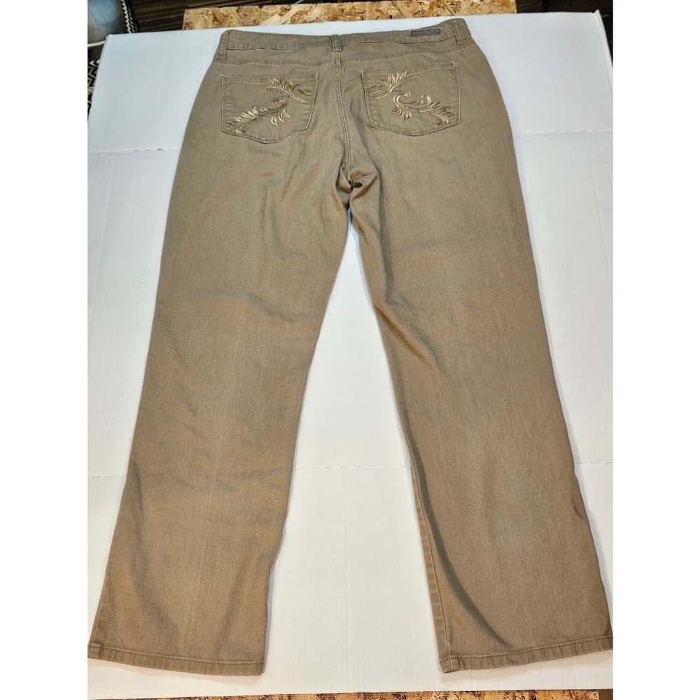 Lee Classic Fit 90s Tan Etched Deco Pocket - Size 12 - Picture 3 of 7